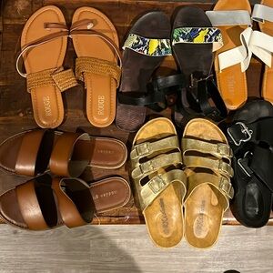 Assortment of sandals from Target and Rainbow all size 11